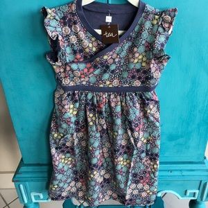 Printed Wrap Neck Dress